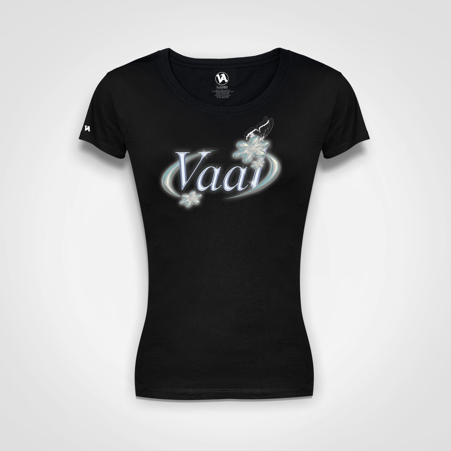 Ladies Tee - Silver Butterfly