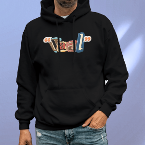 Model Front Hoodie - Abstract Text